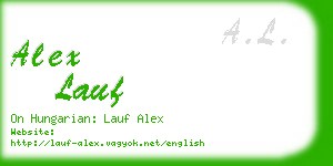 alex lauf business card